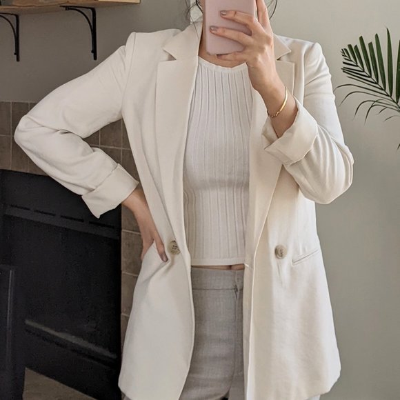 Cream blazer - Picture 1 of 5